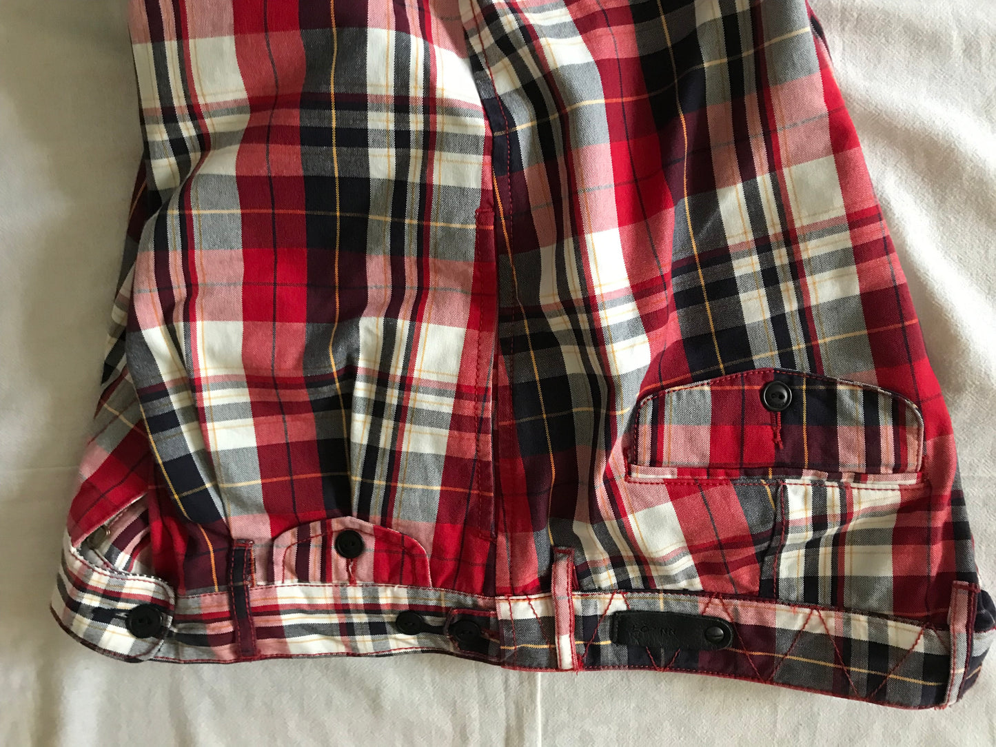 NO NATIONALITY NN-07 MEN'S ITALIAN BERMUDA SHORTS PLAID SIZE 36-38