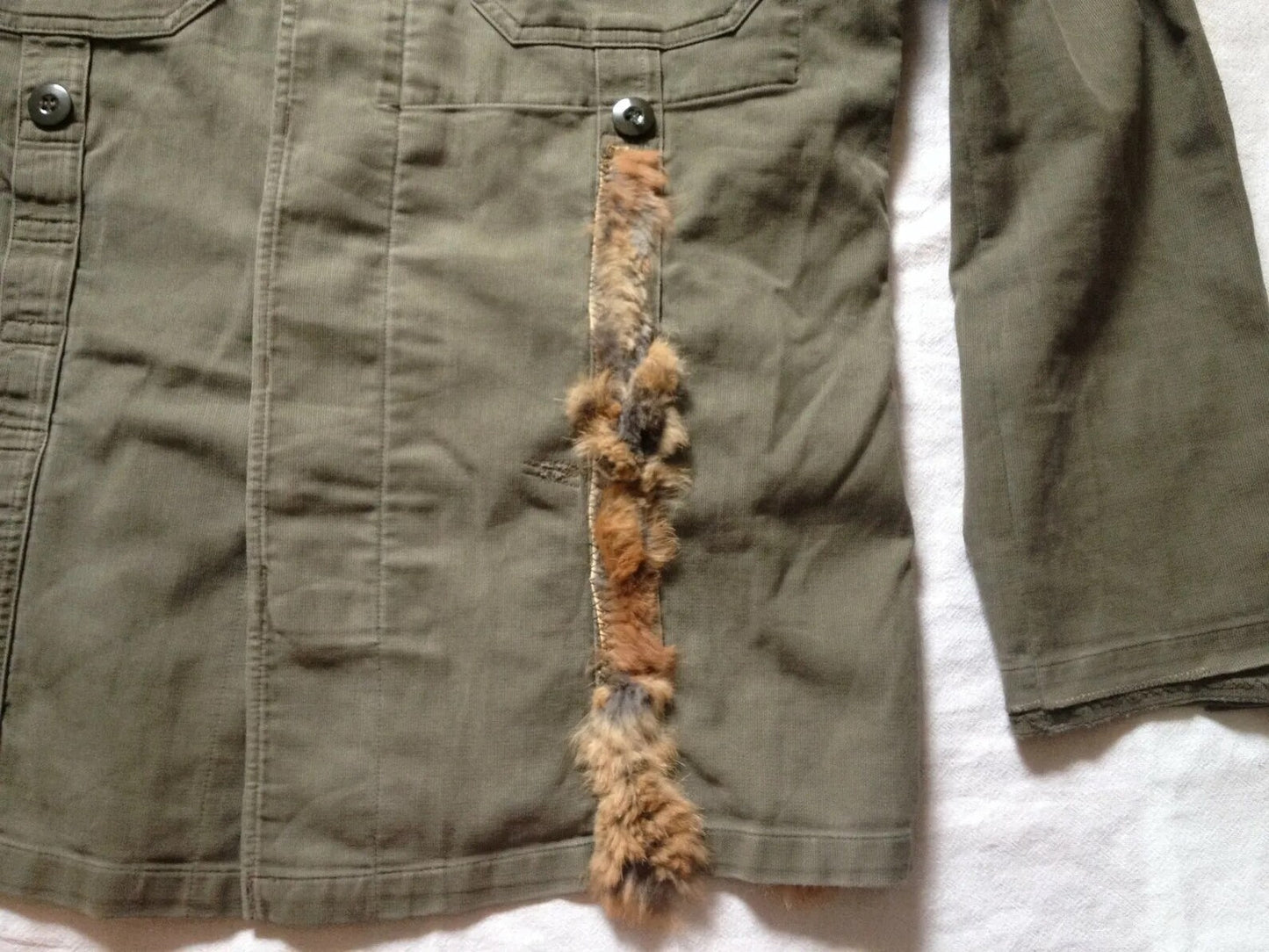 Markus Hürner Natural Fur Designers Vintage West German Bundeswehr Military Field Shirt Jacket Medium