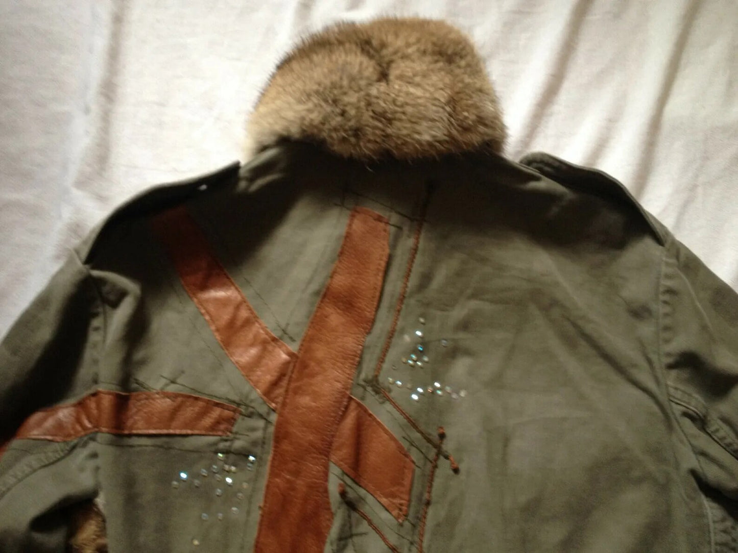 Markus Hürner Natural Fur Designers Vintage West German Bundeswehr Military Field Shirt Jacket Medium
