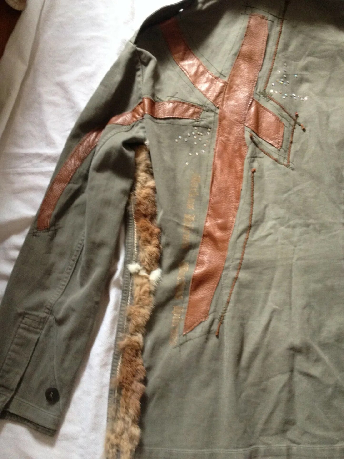 Markus Hürner Natural Fur Designers Vintage West German Bundeswehr Military Field Shirt Jacket Medium