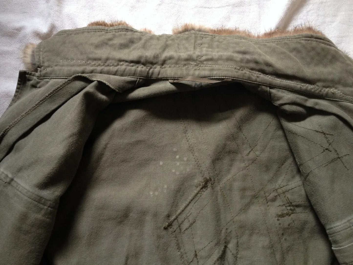 Markus Hürner Natural Fur Designers Vintage West German Bundeswehr Military Field Shirt Jacket Medium