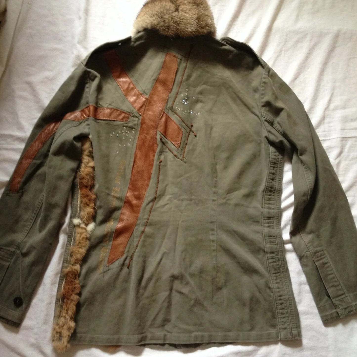 Markus Hürner Natural Fur Designers Vintage West German Bundeswehr Military Field Shirt Jacket Medium