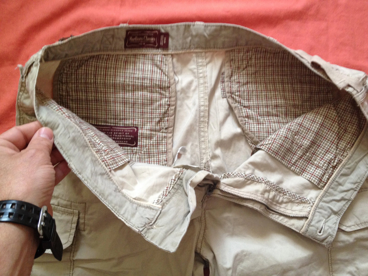 Marlboro Classics  Cargo Khaki Shorts W40 Large Size