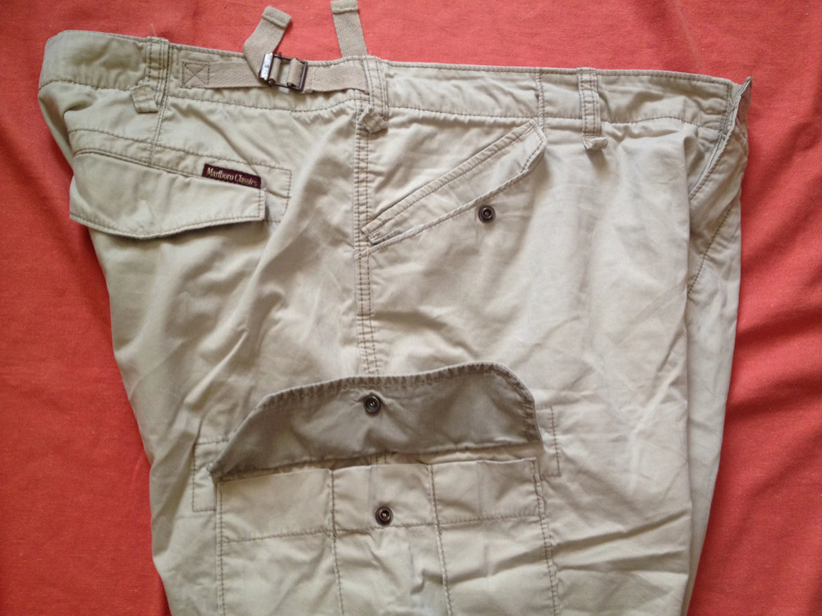 Marlboro Classics  Cargo Khaki Shorts W40 Large Size