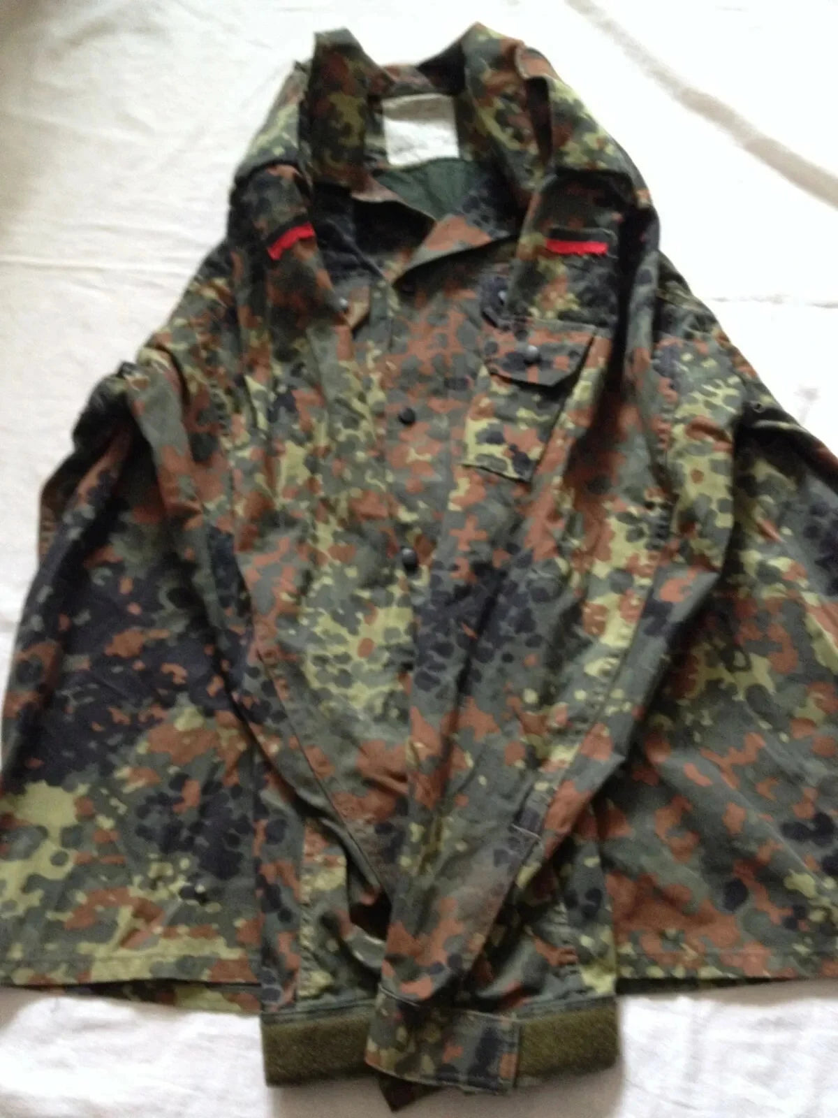Kohler Vintage German Military Camouflage Field Shirt W/ Zipper Snap Large 175-185-105-9