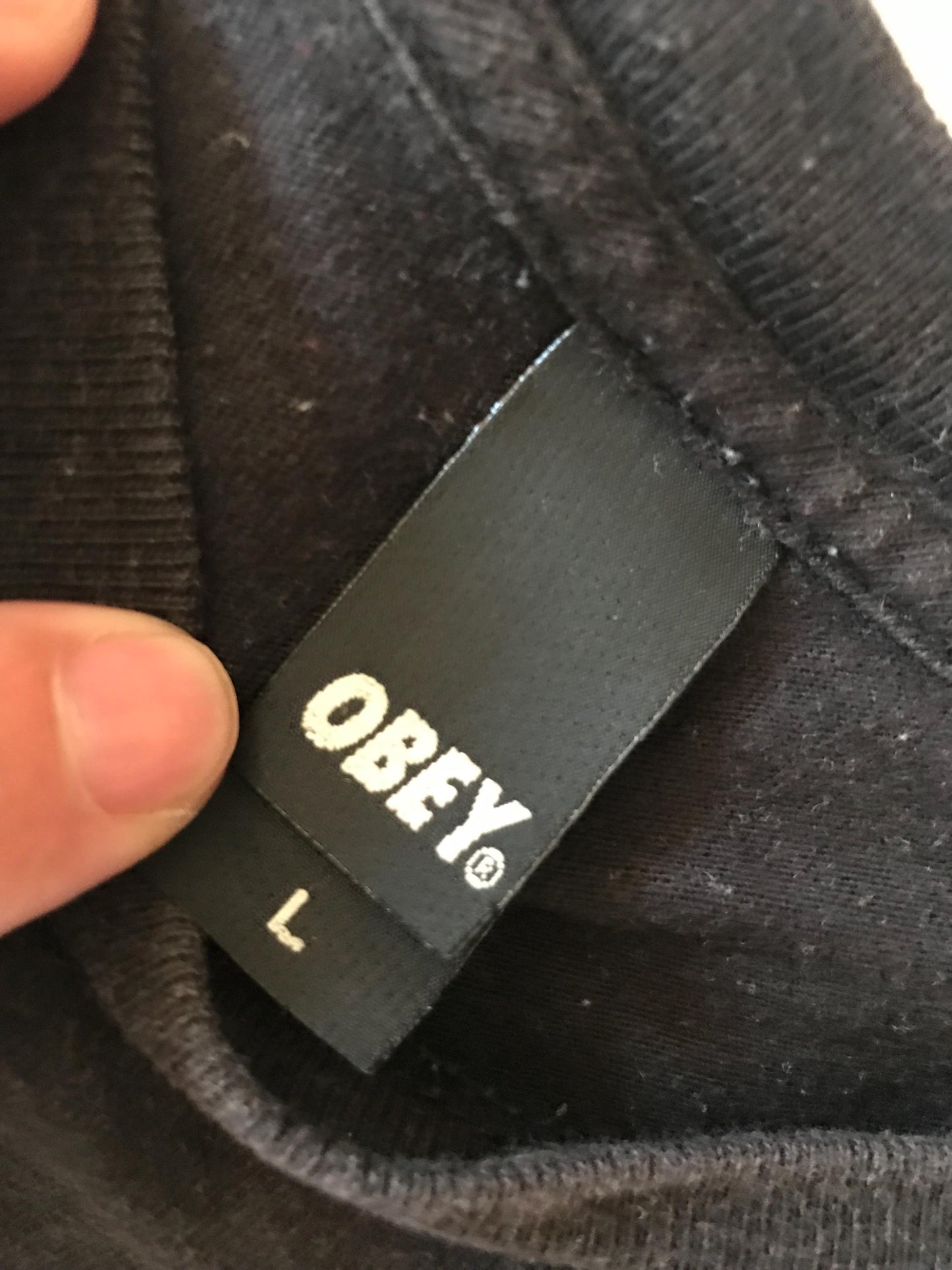 OBEY CLOTHIN OBEY GIANT MEN'S T-SHIRT BLACK LARGE Size US - STREET ART PROPAGANDA