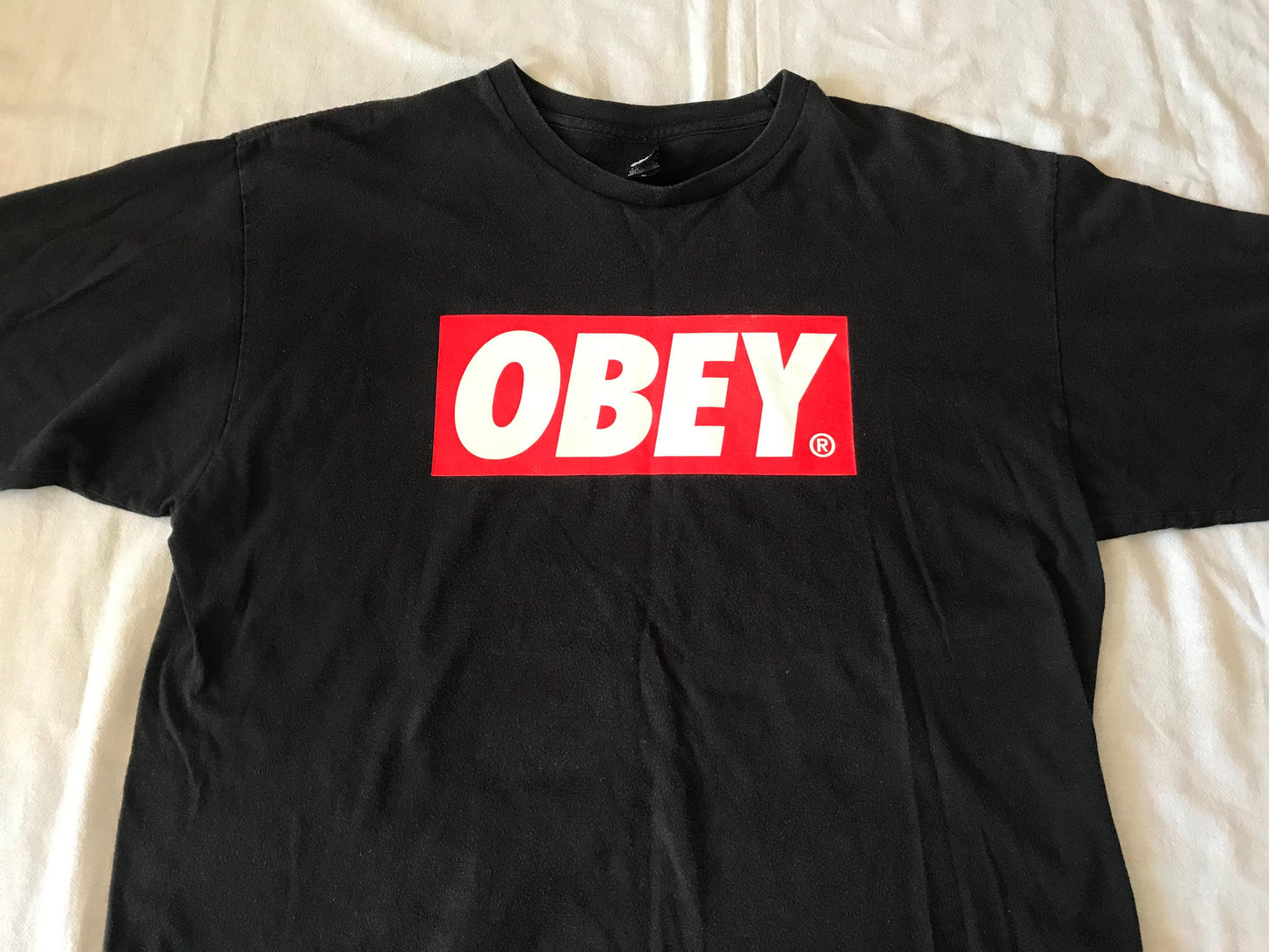 OBEY CLOTHIN OBEY GIANT MEN'S T-SHIRT BLACK LARGE Size US - STREET ART PROPAGANDA