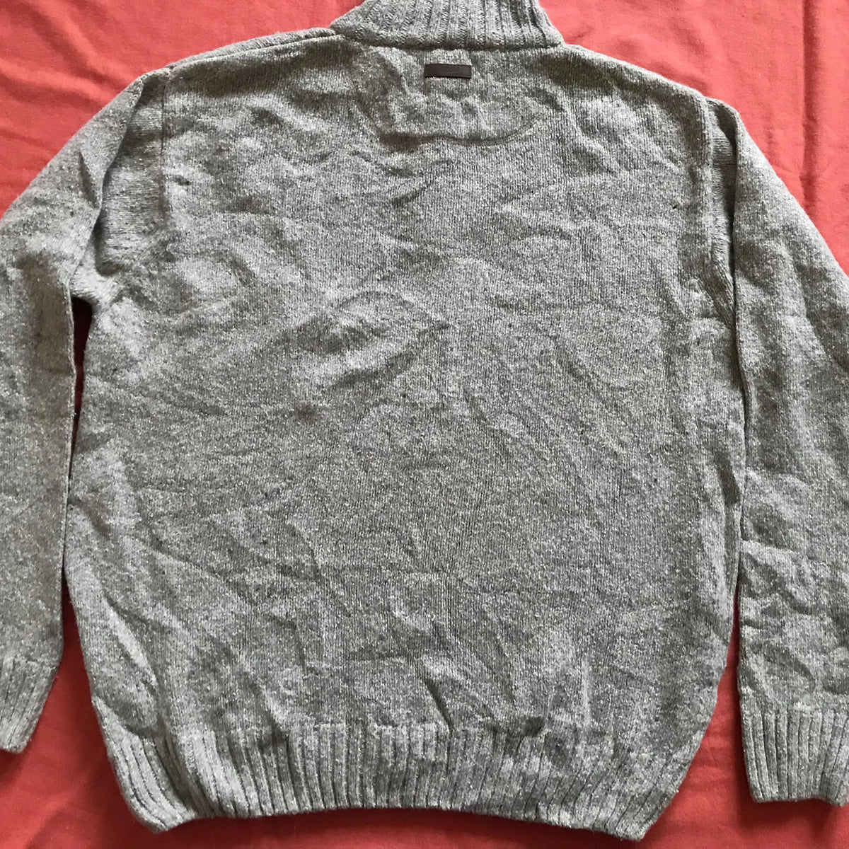 Marlboro Classics Men's Pullover Sweater Jumper High Henley Neck Wool Cotton Combo Beige XL XLarge