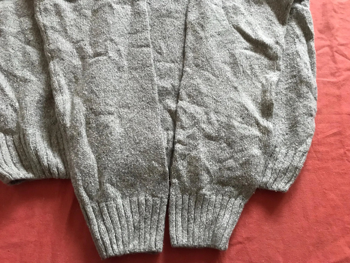 Marlboro Classics Men's Pullover Sweater Jumper High Henley Neck Wool Cotton Combo Beige XL XLarge