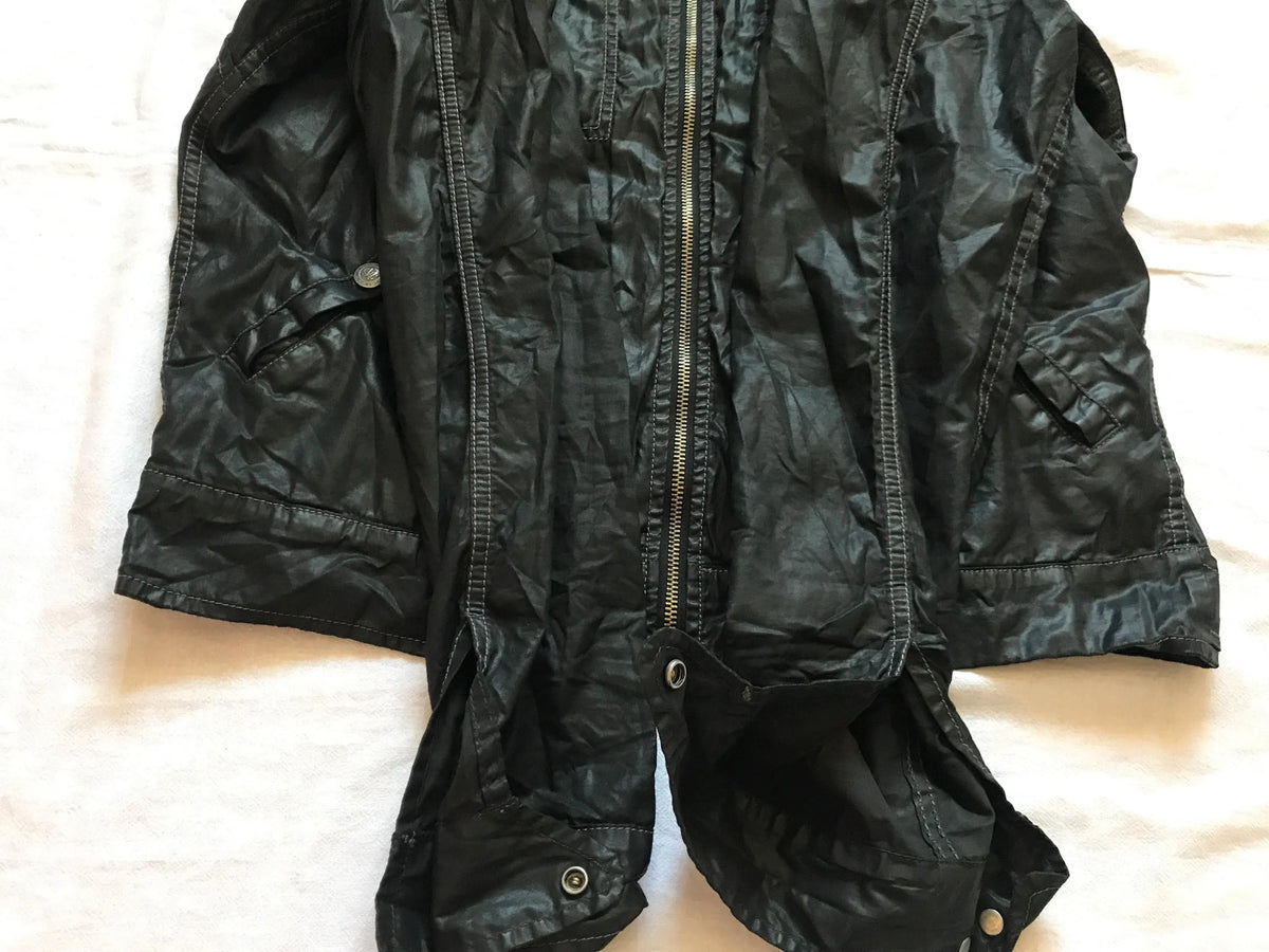 Marlboro Classics Italian Men's Light Made Racer Biker Motorcycle Designed Jacket Size XL Black EU Slim Fitted